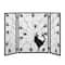 Black Metal Eclectic Fireplace Screen, 32" x 48" x 1"